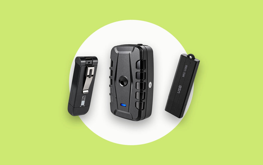 A hidden camera, GPS tracker and audio recorder